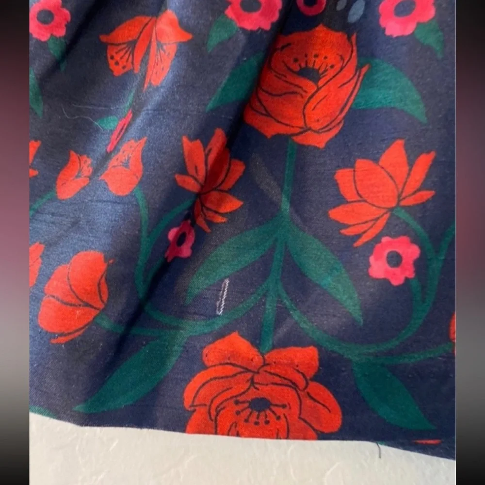 Gymboree navy floral dress with velvet bloomers size 3T